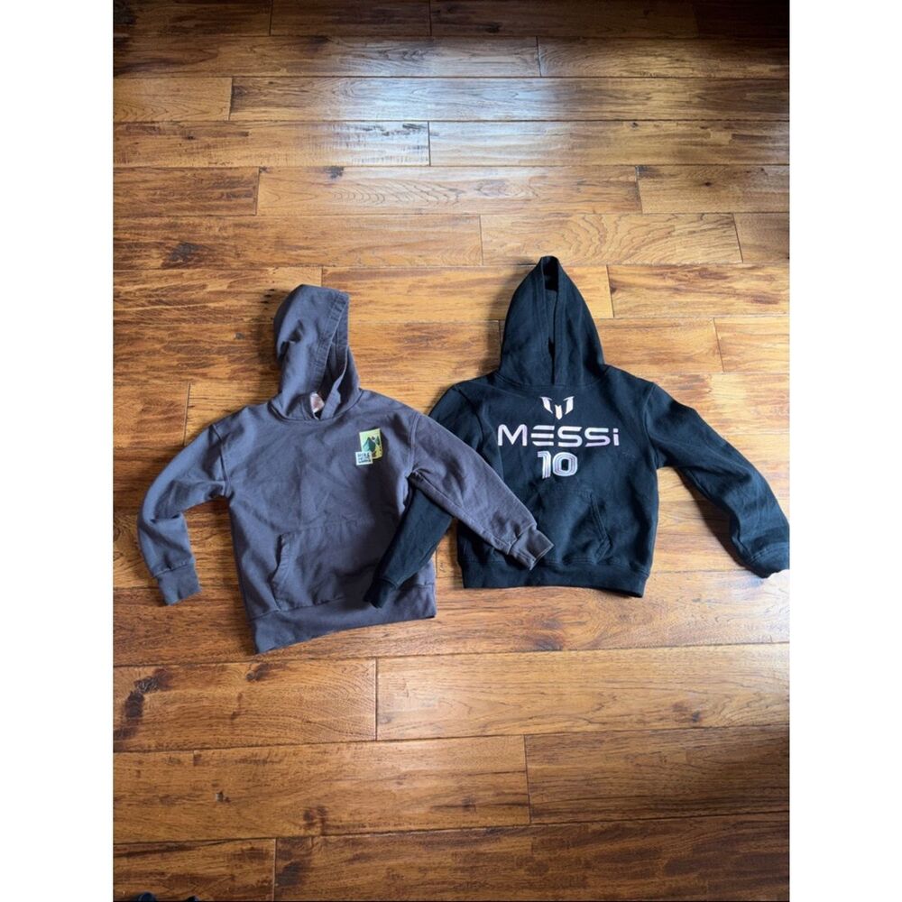 Aspen kids and MESSI 10 Black Hoodie + Gray Kids Hoodie - Set of 2